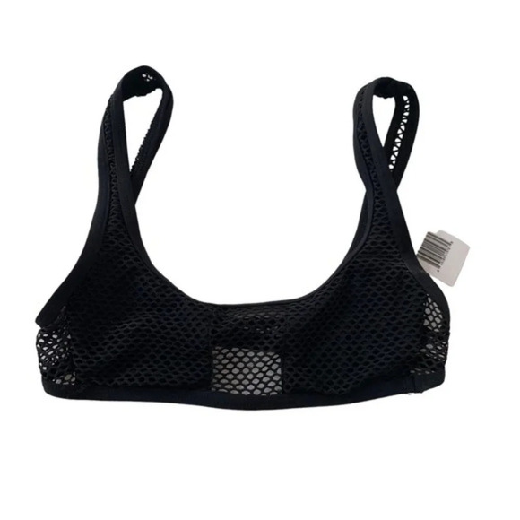 L Space Bikini Benji Mesh Swim Bikini Top Black Size XS NWT - Picture 8 of 12